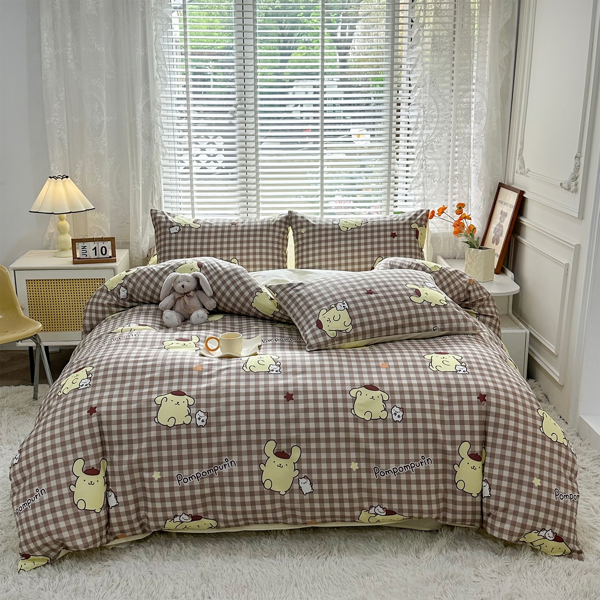 91家纺网 家纺一手货源 找家纺 （总）玉元坊 2026新款正版授权三丽鸥系列全棉纯棉床单四件套学生三件套-大耳狗帕恰狗布丁狗系列