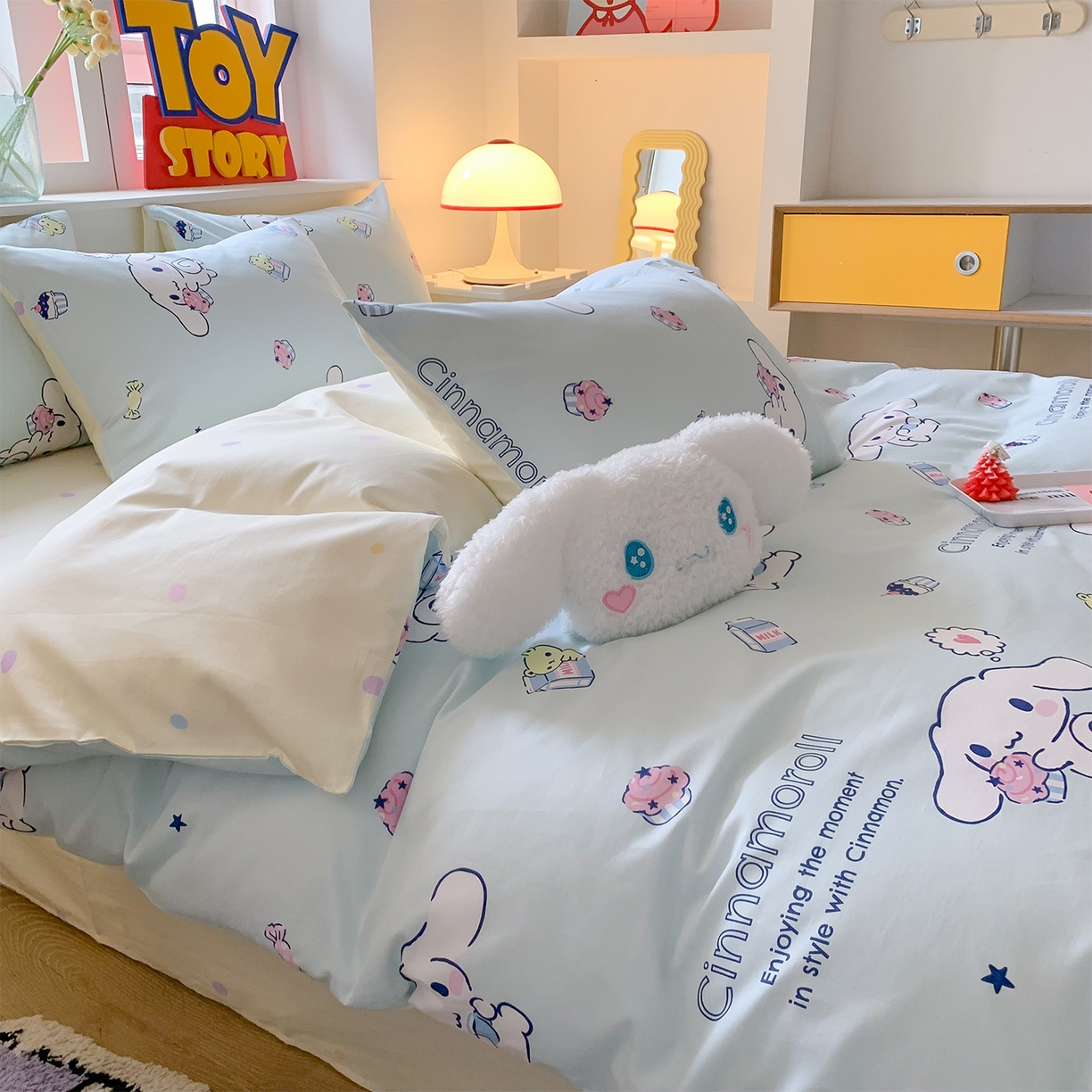 91家纺网 家纺一手货源 找家纺 玉元坊 2026新款正版授权三丽鸥系列全棉纯棉床单四件套学生三件套-大耳狗帕恰狗布丁狗系列 牛奶大耳狗【简约款】