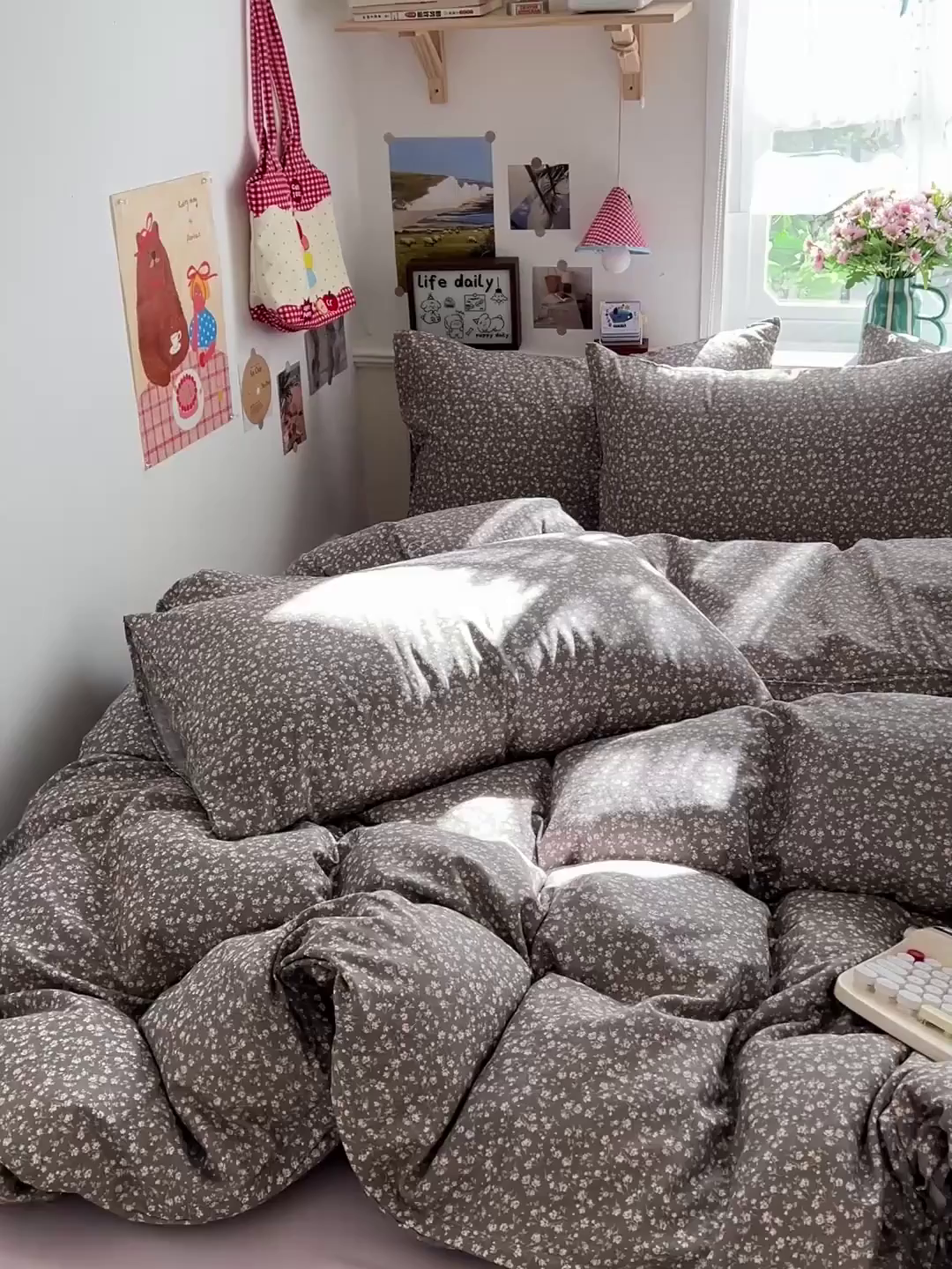 91家纺网 家纺一手货源 找家纺 焱博家纺 2026新款A类全棉双层纱系列四件套 点点蔓纱