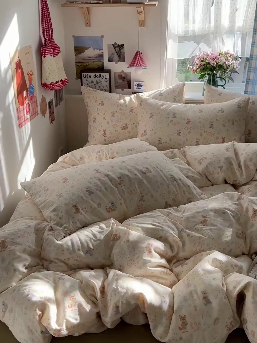 91家纺网 家纺一手货源 找家纺 焱博家纺 2026新款A类全棉双层纱系列四件套 闪电的朋友