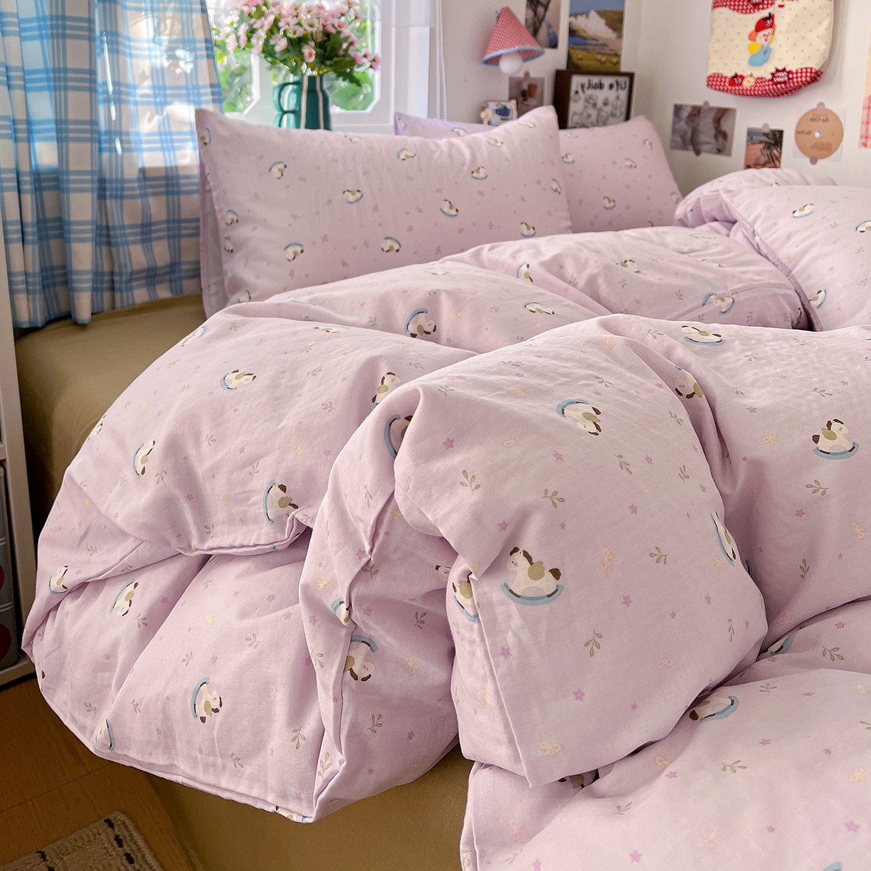 91家纺网 家纺一手货源 找家纺 （总）焱博家纺 2026新款A类全棉双层纱系列单被套