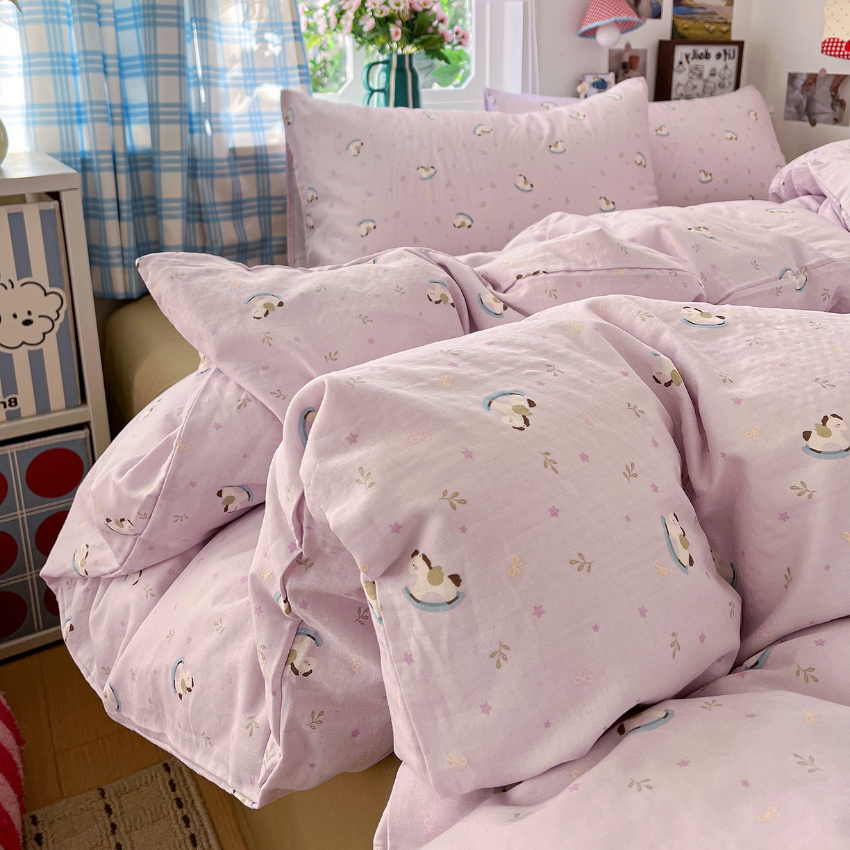 91家纺网 家纺一手货源 找家纺 （总）焱博家纺 2026新款A类全棉双层纱系列单被套