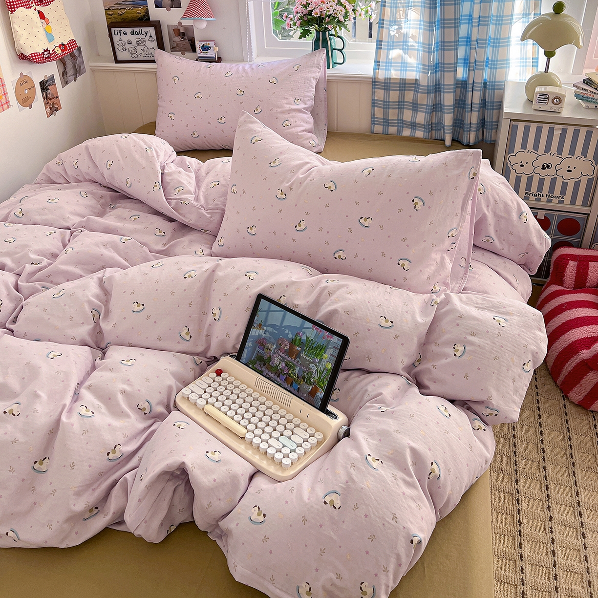 91家纺网 家纺一手货源 找家纺 （总）焱博家纺 2026新款A类全棉双层纱系列单被套