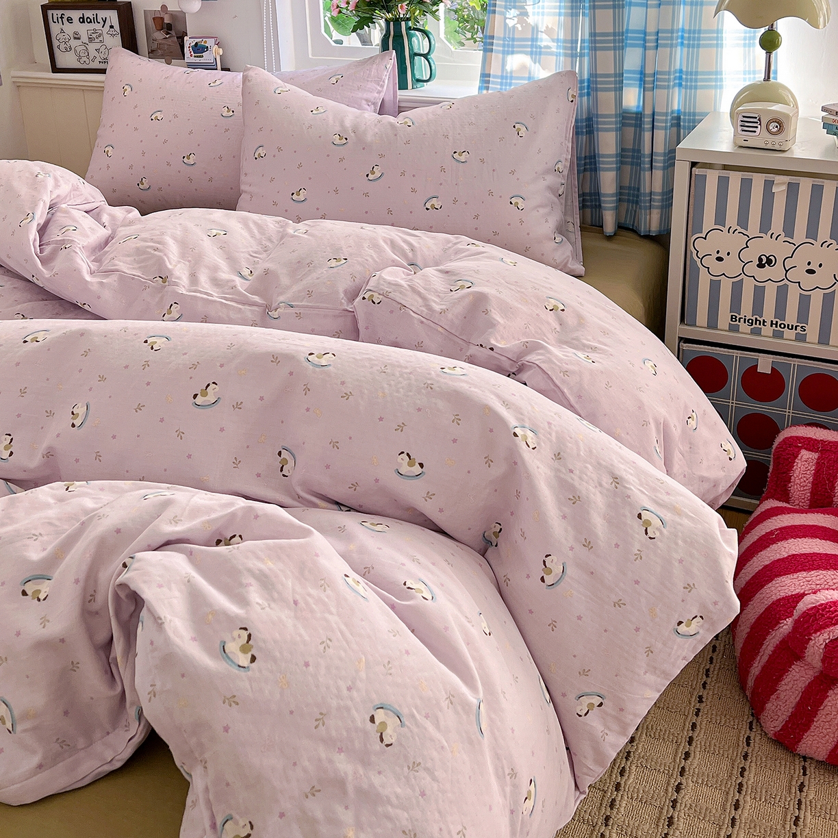 91家纺网 家纺一手货源 找家纺 （总）焱博家纺 2026新款A类全棉双层纱系列单被套