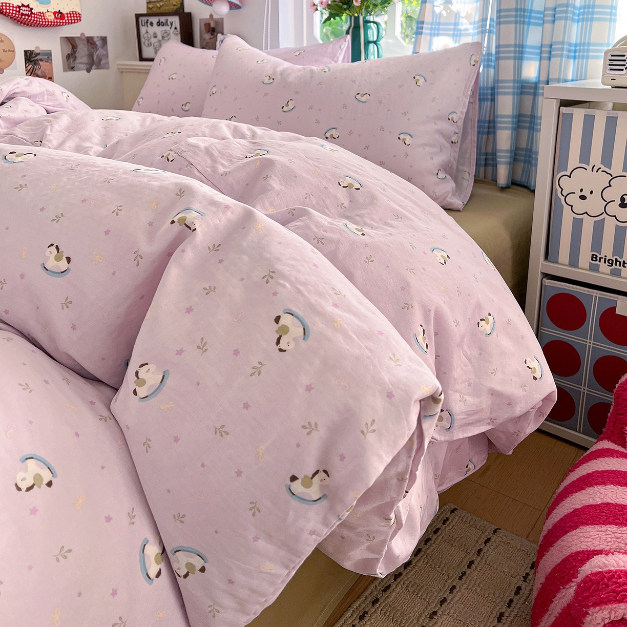 91家纺网 家纺一手货源 找家纺 （总）焱博家纺 2026新款A类全棉双层纱系列单被套