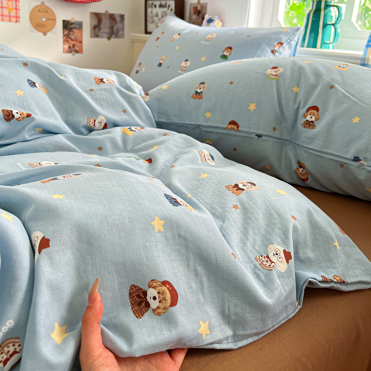 91家纺网 家纺一手货源 找家纺 （总）焱博家纺 2026新款A类全棉双层纱系列单被套