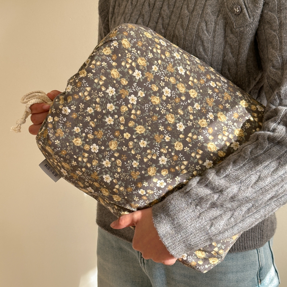 德比尔斯  2026新款古法水洗仿棉云感棉小布袋四件套 知秋