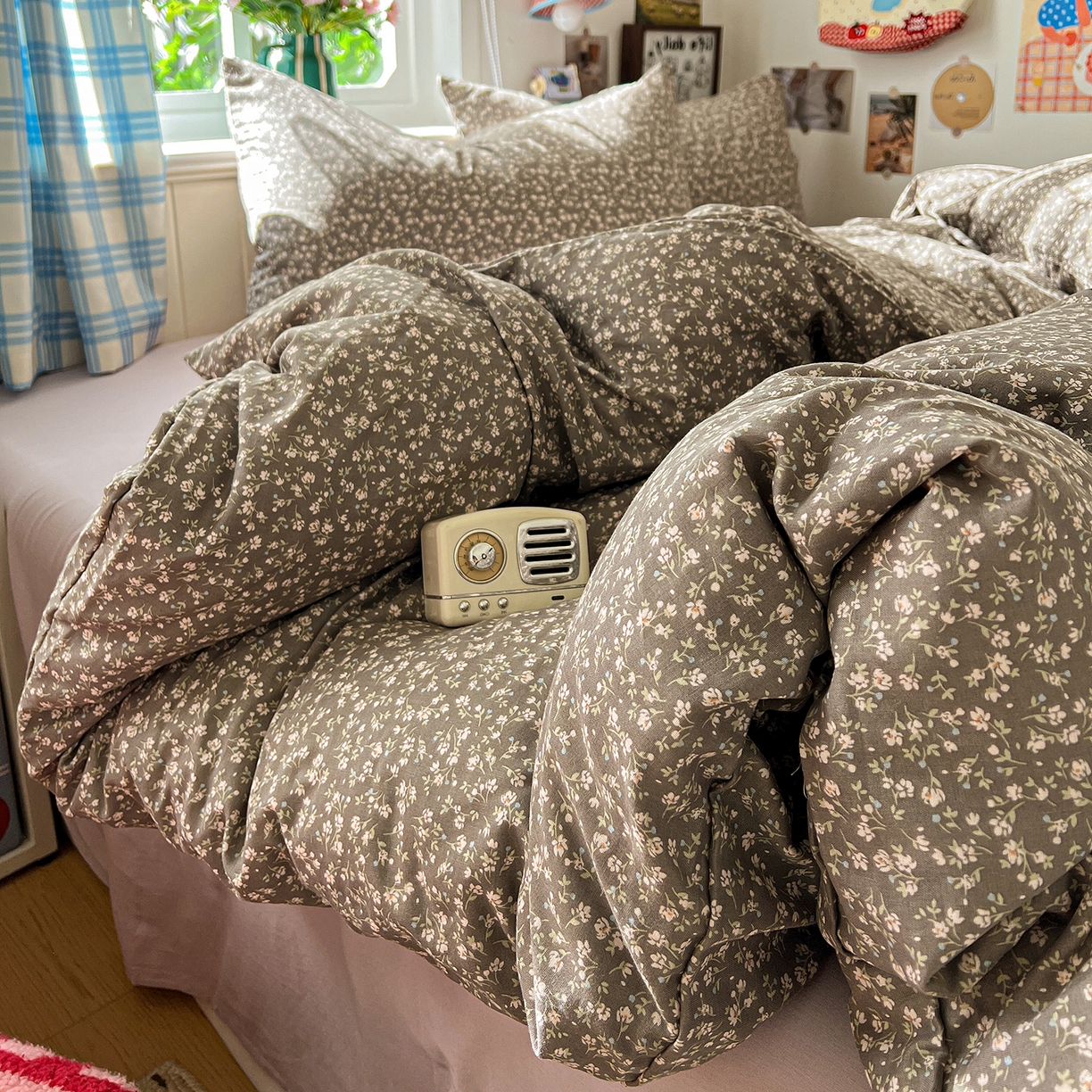 91家纺网 家纺一手货源 找家纺 焱博家纺 2026新款A类全棉双层纱系列单被套 点点蔓纱