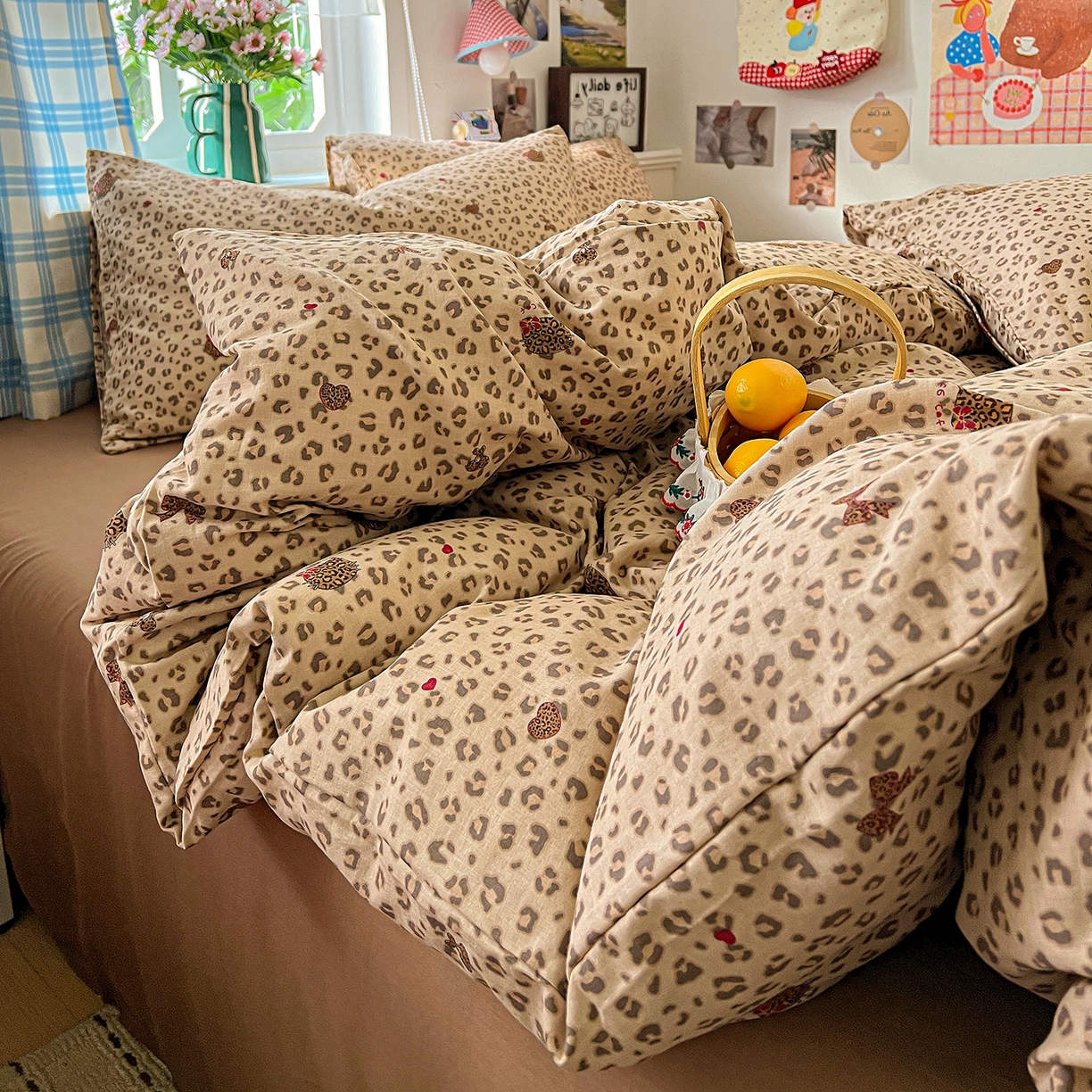 91家纺网 家纺一手货源 找家纺 焱博家纺 2026新款A类全棉双层纱系列单被套 千禧少女