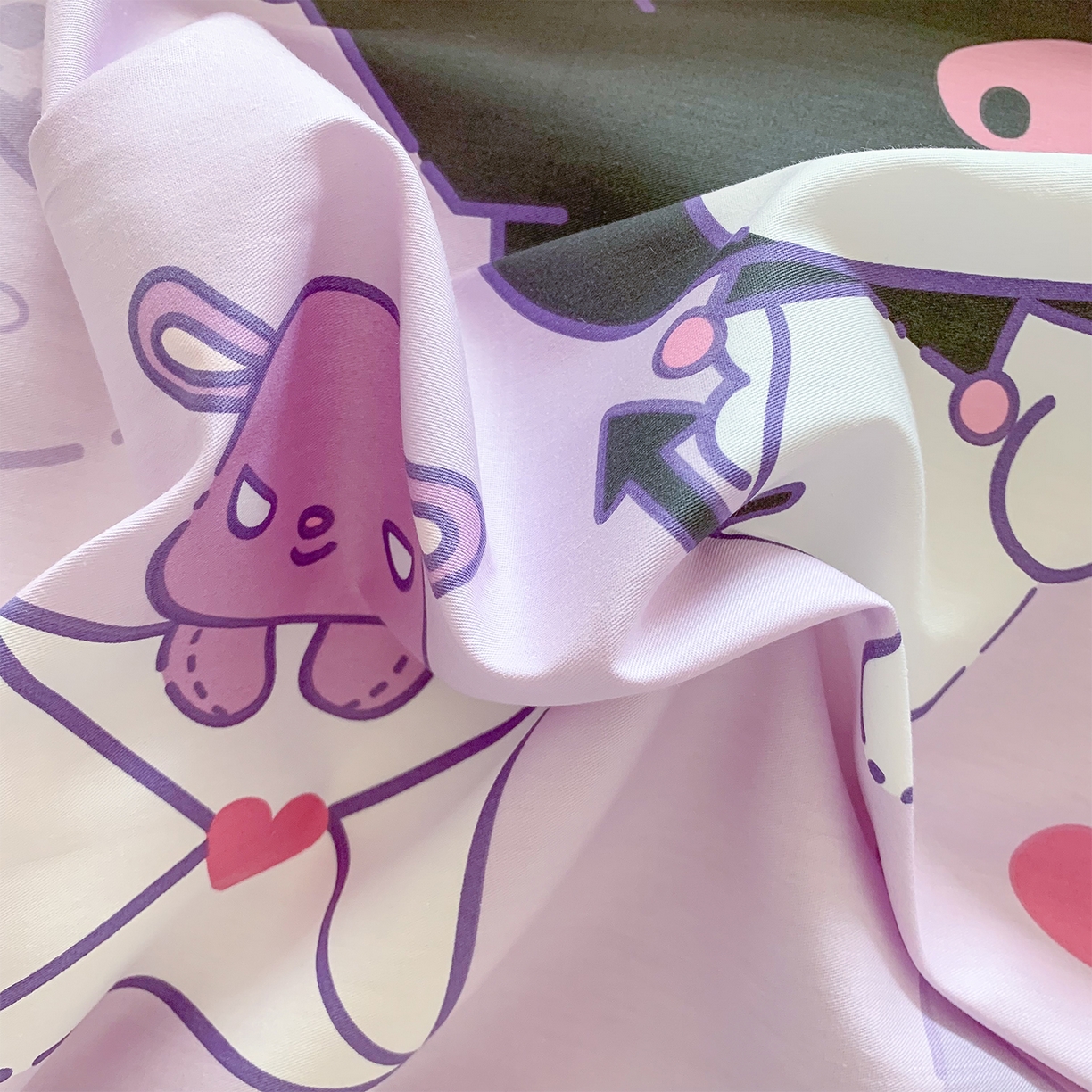 91家纺网 家纺一手货源 找家纺 玉元坊 2026新款正版授权三丽鸥系列全棉纯棉床单四件套学生三件套-库洛米系列 库洛米【简约款】