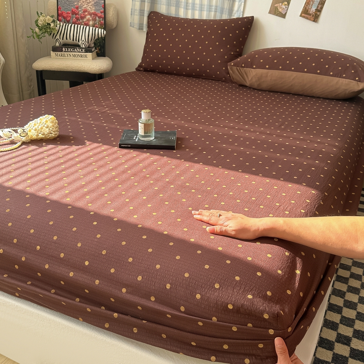 91家纺网 家纺一手货源 找家纺 （总）繁花家居 2026新款泡芙棉云感木棉邹邹纱单床笠床单单件学生床