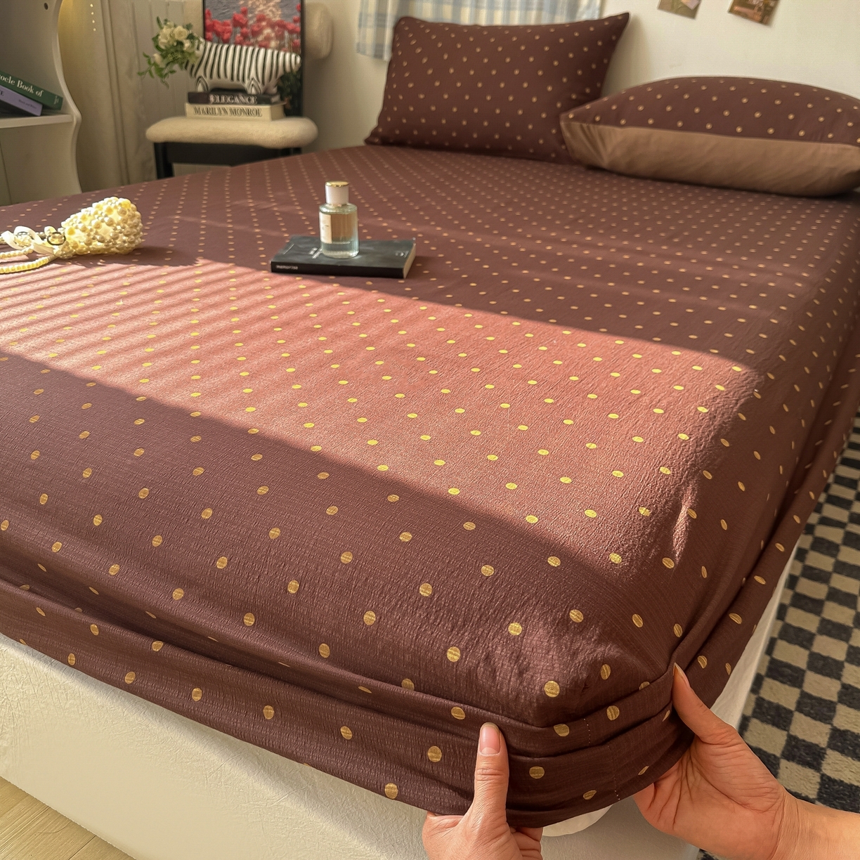 91家纺网 家纺一手货源 找家纺 （总）繁花家居 2026新款泡芙棉云感木棉邹邹纱单床笠床单单件学生床