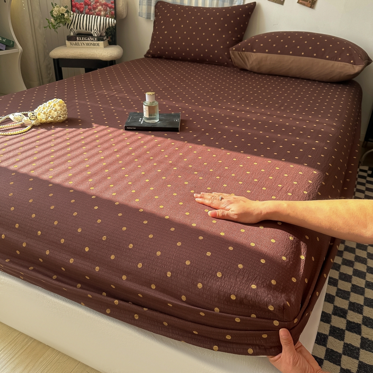 91家纺网 家纺一手货源 找家纺 （总）繁花家居 2026新款泡芙棉云感木棉邹邹纱单床笠床单单件学生床