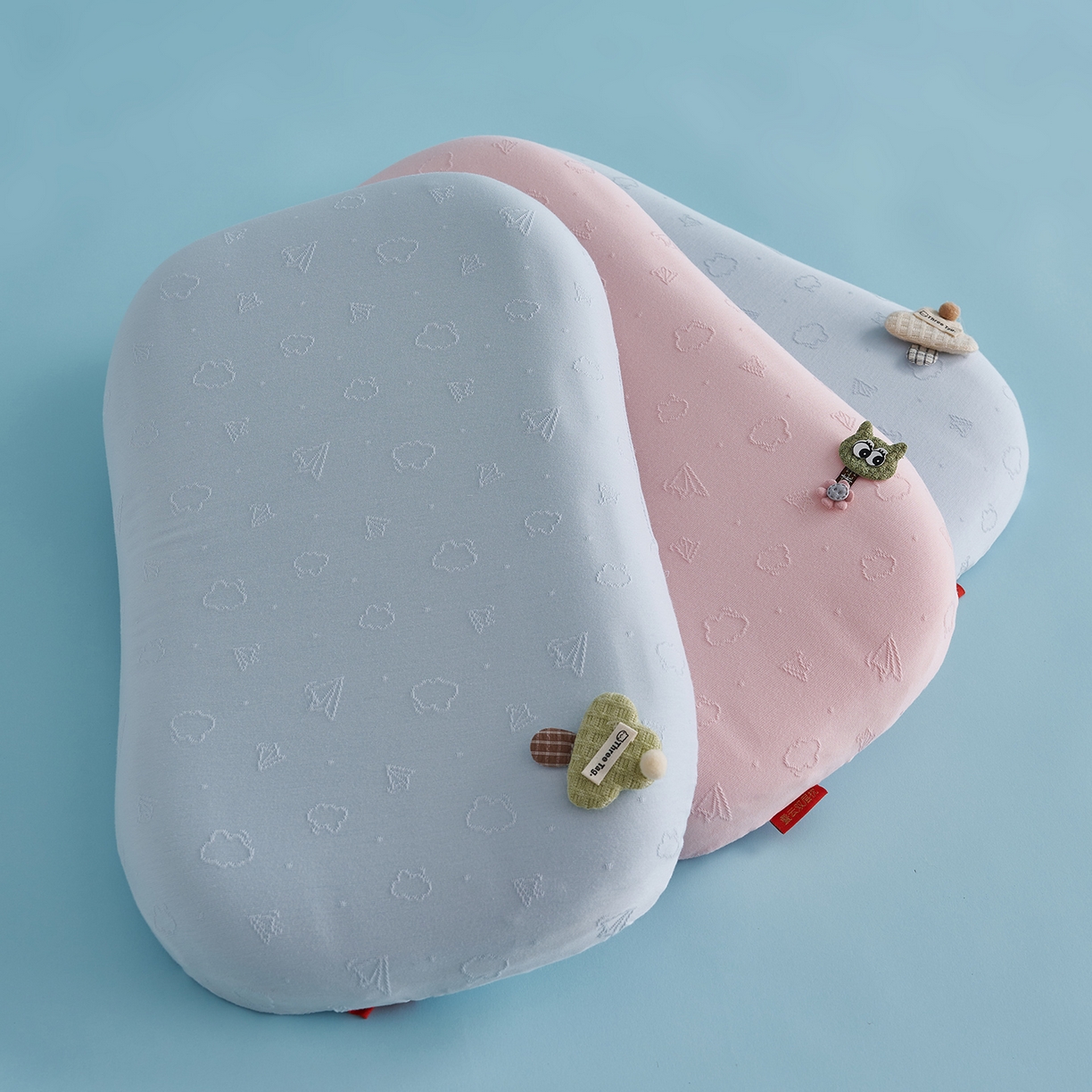 91家纺网 家纺一手货源 找家纺 鼎盛乳胶 2026新款叠云双层儿童枕枕头枕芯 组合图