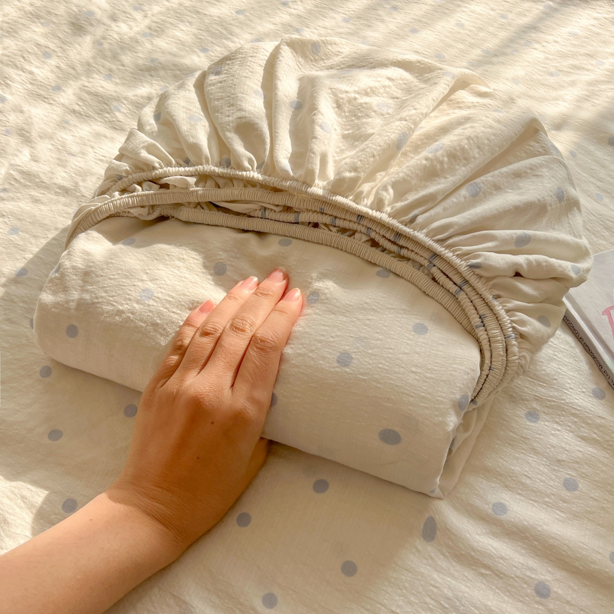 繁花家居 2026新款泡芙棉云感木棉邹邹纱单床笠床单单件学生床 蓝光织梦