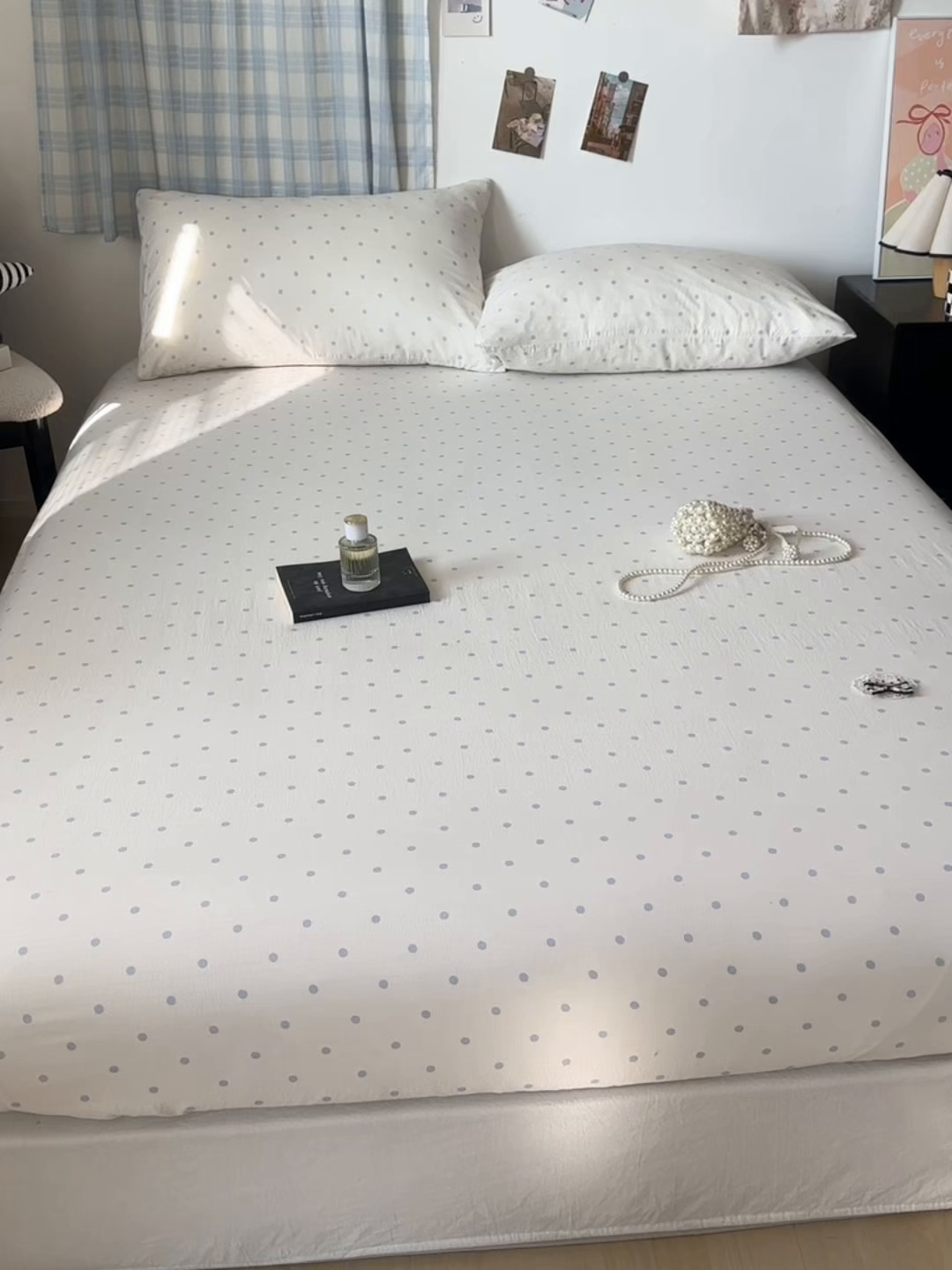 91家纺网 家纺一手货源 找家纺 繁花家居 2026新款泡芙棉云感木棉邹邹纱单床笠床单单件学生床 蓝光织梦