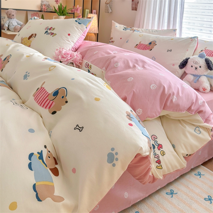 名兮家居 2026跑量款全棉印花四件套 汪汪小队
