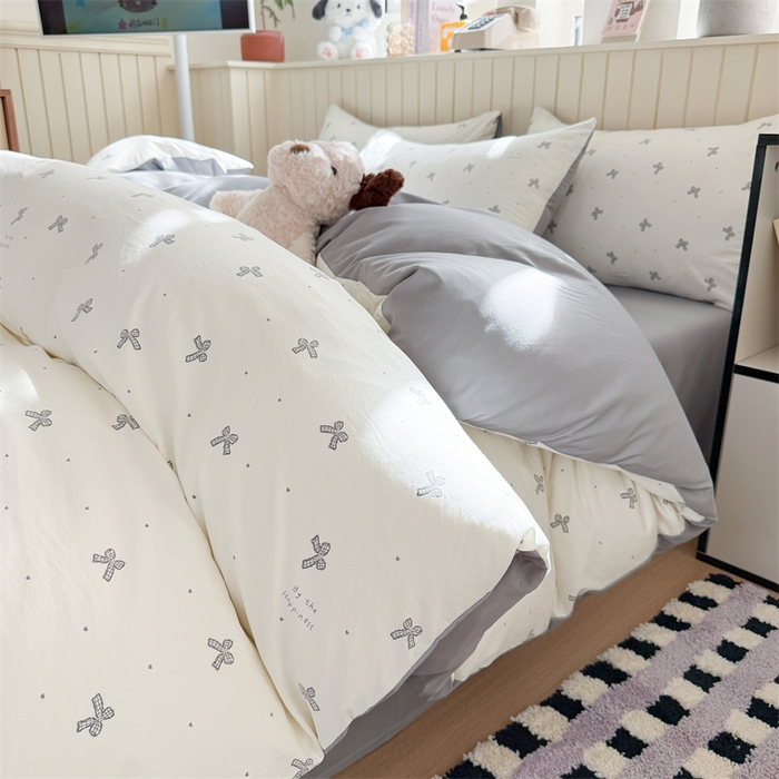 91家纺网 家纺一手货源 找家纺 （总）夜笙家纺 2026新款古法水洗仿棉云感四件套