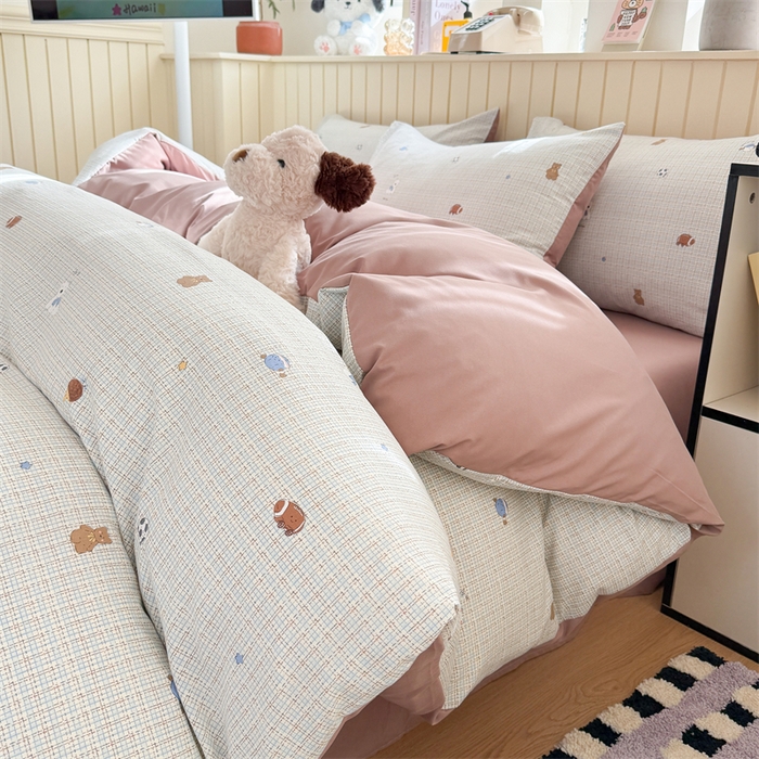 91家纺网 家纺一手货源 找家纺 （总）夜笙家纺 2026新款古法水洗仿棉云感四件套