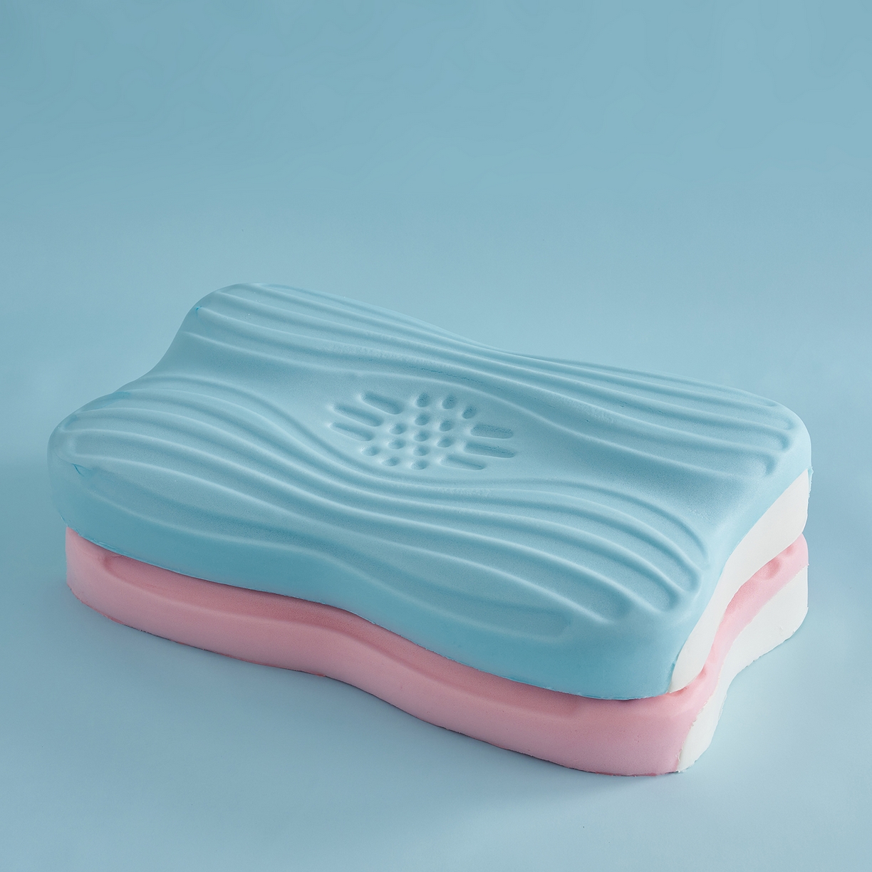 91家纺网 家纺一手货源 找家纺 鼎盛乳胶 2026新款零压记忆棉枕叠云双层枕枕头枕芯 组合图