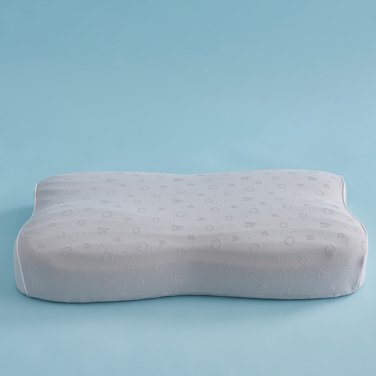 91家纺网 家纺一手货源 找家纺 鼎盛乳胶 2026新款零压记忆棉枕叠云双层枕枕头枕芯 男款灰