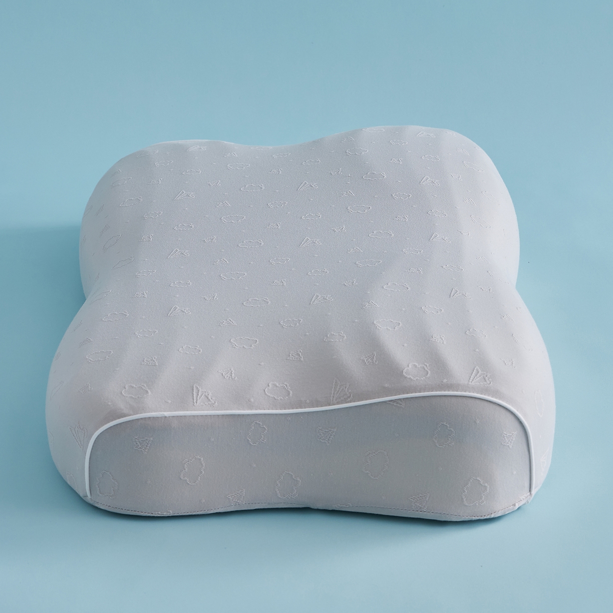 91家纺网 家纺一手货源 找家纺 鼎盛乳胶 2026新款零压记忆棉枕叠云双层枕枕头枕芯 男款灰