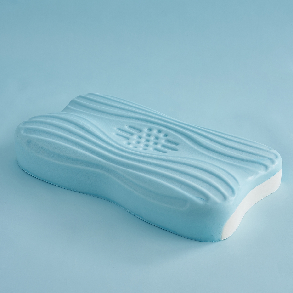 91家纺网 家纺一手货源 找家纺 鼎盛乳胶 2026新款零压记忆棉枕叠云双层枕枕头枕芯 男款灰