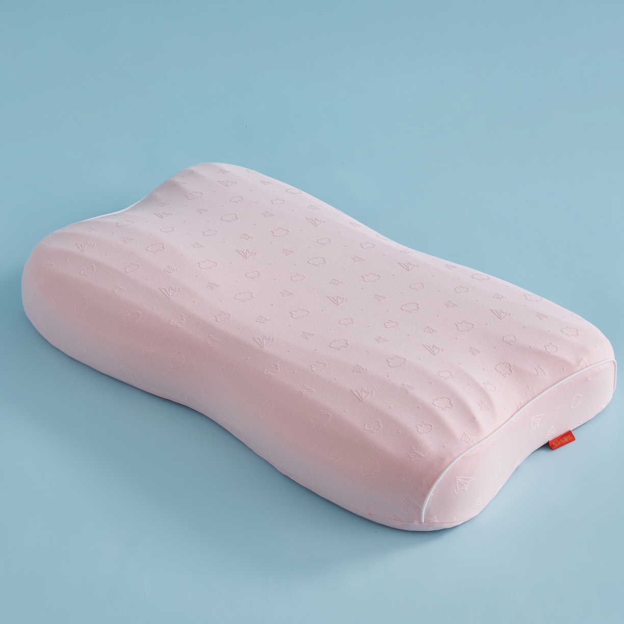 鼎盛乳胶 2026新款零压记忆棉枕叠云双层枕枕头枕芯 女款粉