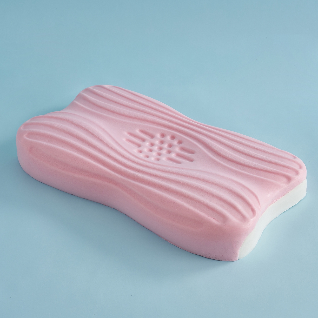 91家纺网 家纺一手货源 找家纺 鼎盛乳胶 2026新款零压记忆棉枕叠云双层枕枕头枕芯 女款粉