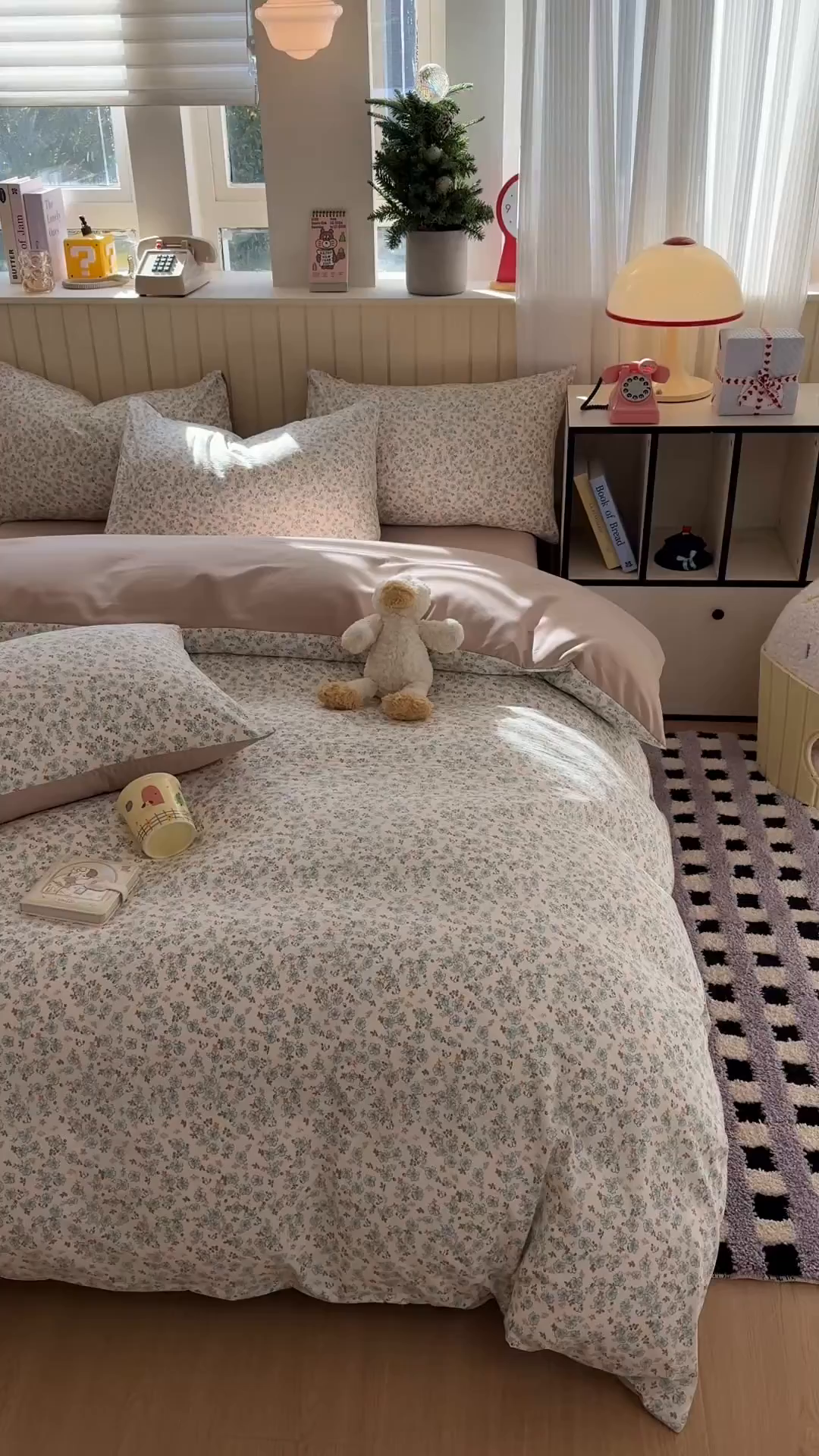 91家纺网 家纺一手货源 找家纺 夜笙家纺 2026新款古法水洗仿棉云感四件套 花田错