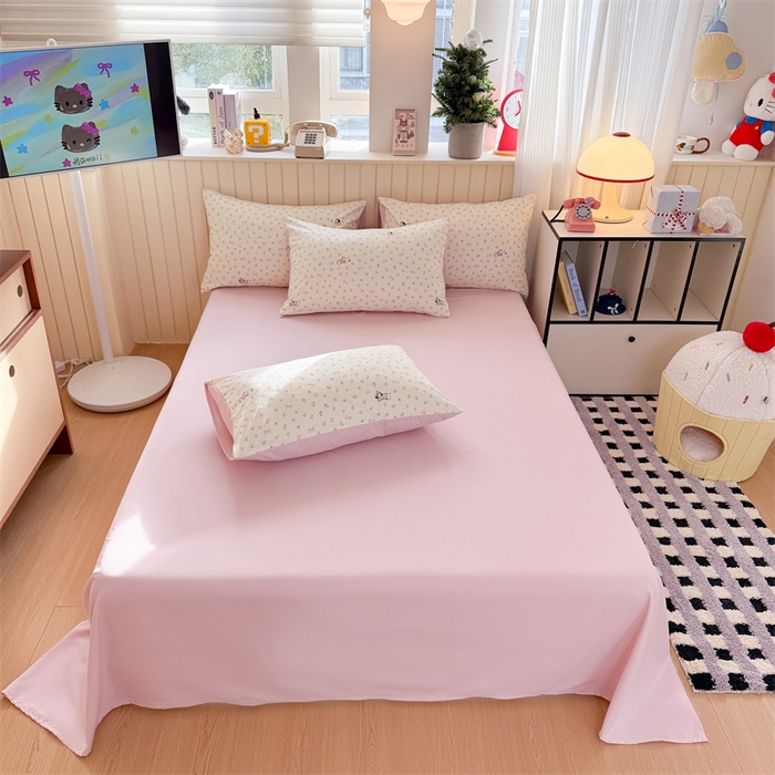 91家纺网 家纺一手货源 找家纺 夜笙家纺 2026新款古法水洗仿棉云感四件套 软芙小狗