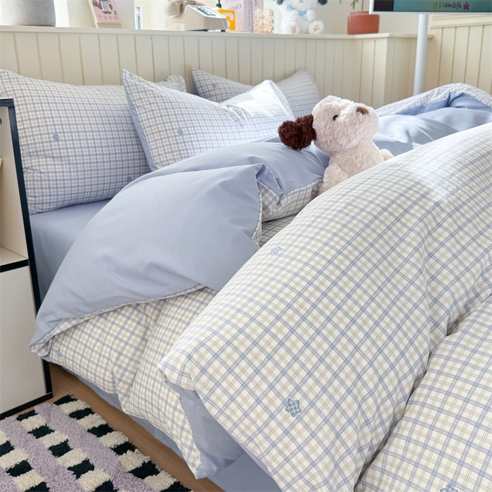 91家纺网 家纺一手货源 找家纺 夜笙家纺 2026新款古法水洗仿棉云感四件套 愿落星河