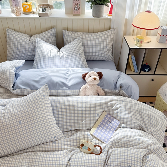 91家纺网 家纺一手货源 找家纺 夜笙家纺 2026新款古法水洗仿棉云感四件套 愿落星河