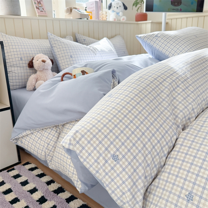 91家纺网 家纺一手货源 找家纺 夜笙家纺 2026新款古法水洗仿棉云感四件套 愿落星河