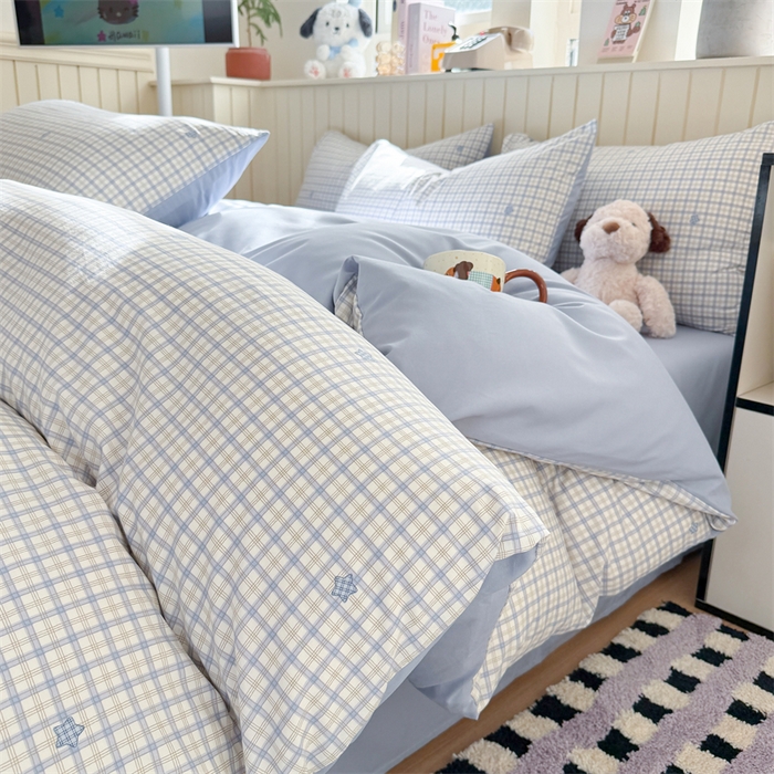 91家纺网 家纺一手货源 找家纺 夜笙家纺 2026新款古法水洗仿棉云感四件套 愿落星河