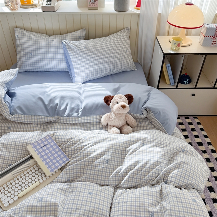 91家纺网 家纺一手货源 找家纺 夜笙家纺 2026新款古法水洗仿棉云感四件套 愿落星河