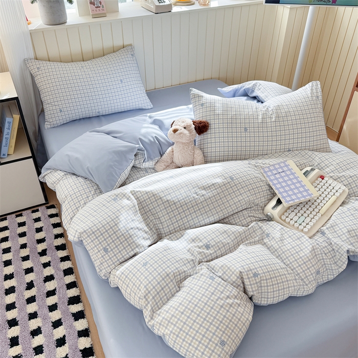 91家纺网 家纺一手货源 找家纺 夜笙家纺 2026新款古法水洗仿棉云感四件套 愿落星河