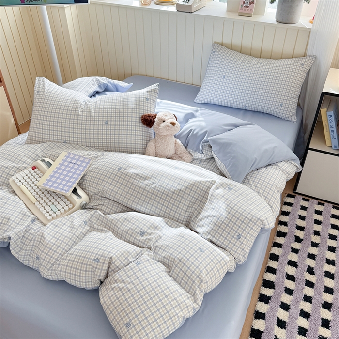 91家纺网 家纺一手货源 找家纺 夜笙家纺 2026新款古法水洗仿棉云感四件套 愿落星河