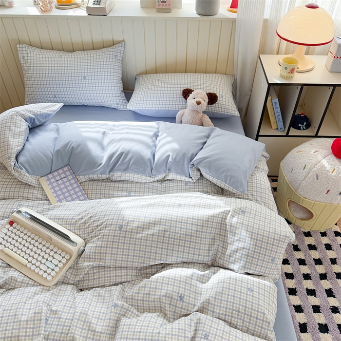 91家纺网 家纺一手货源 找家纺 夜笙家纺 2026新款古法水洗仿棉云感四件套 愿落星河