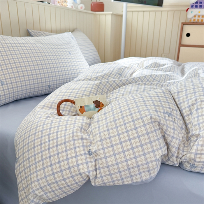 91家纺网 家纺一手货源 找家纺 夜笙家纺 2026新款古法水洗仿棉云感四件套 愿落星河