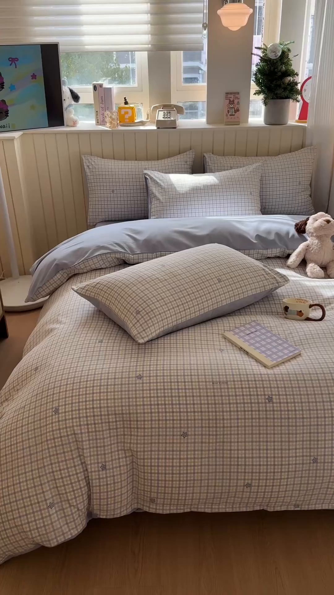 91家纺网 家纺一手货源 找家纺 夜笙家纺 2026新款古法水洗仿棉云感四件套 愿落星河