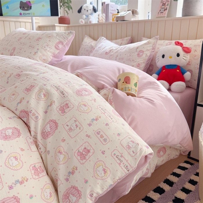 （总）夜笙家纺 2026新款古法水洗仿棉云感四件套