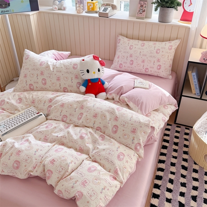 91家纺网 家纺一手货源 找家纺 （总）夜笙家纺 2026新款古法水洗仿棉云感四件套