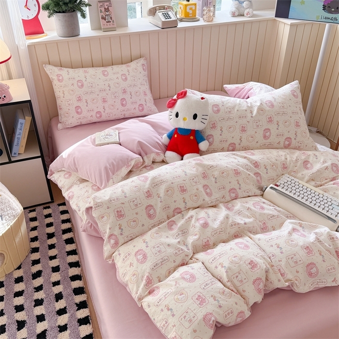 91家纺网 家纺一手货源 找家纺 （总）夜笙家纺 2026新款古法水洗仿棉云感四件套