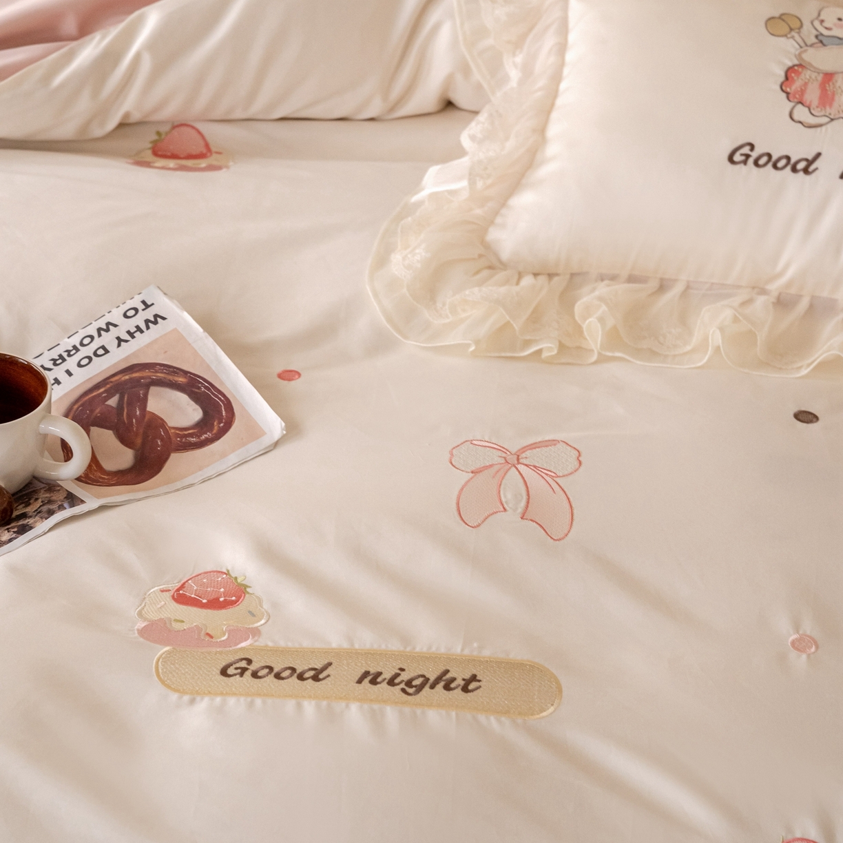 91家纺网 家纺一手货源 找家纺 （总）西西家居 2026春夏新款100s长绒棉纯棉四件套-半糖奶兔