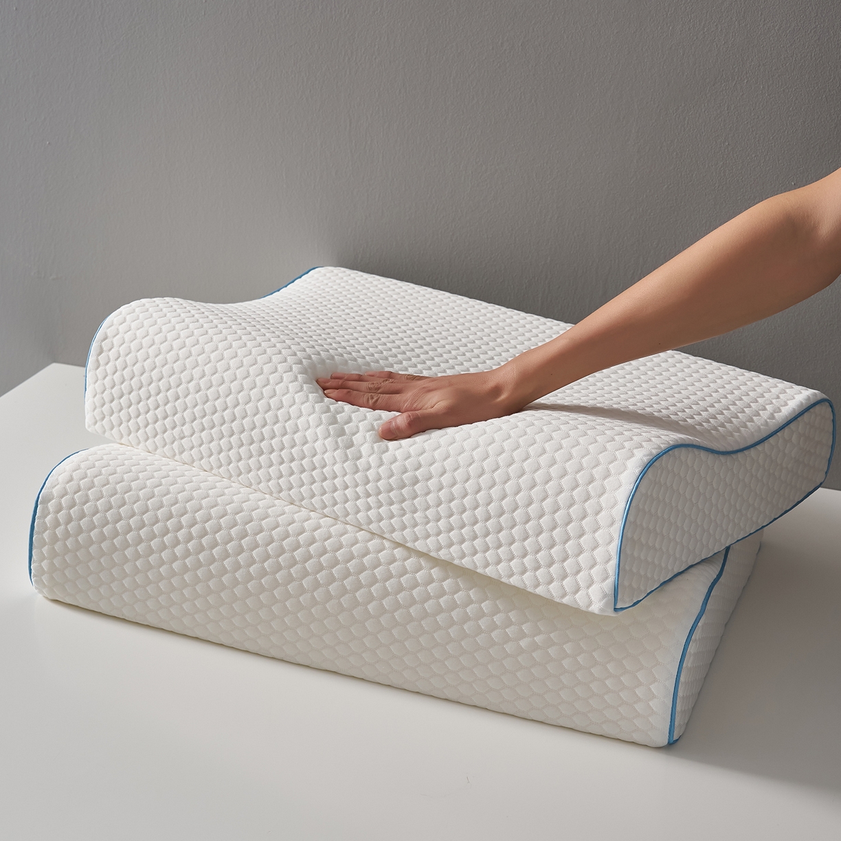 91家纺网 家纺一手货源 找家纺 （总）鼎盛乳胶 2026新款水立方太空记忆枕枕头枕芯