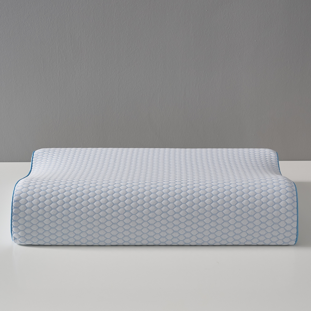 91家纺网 家纺一手货源 找家纺 鼎盛乳胶 2026新款水立方太空记忆枕枕头枕芯 蓝