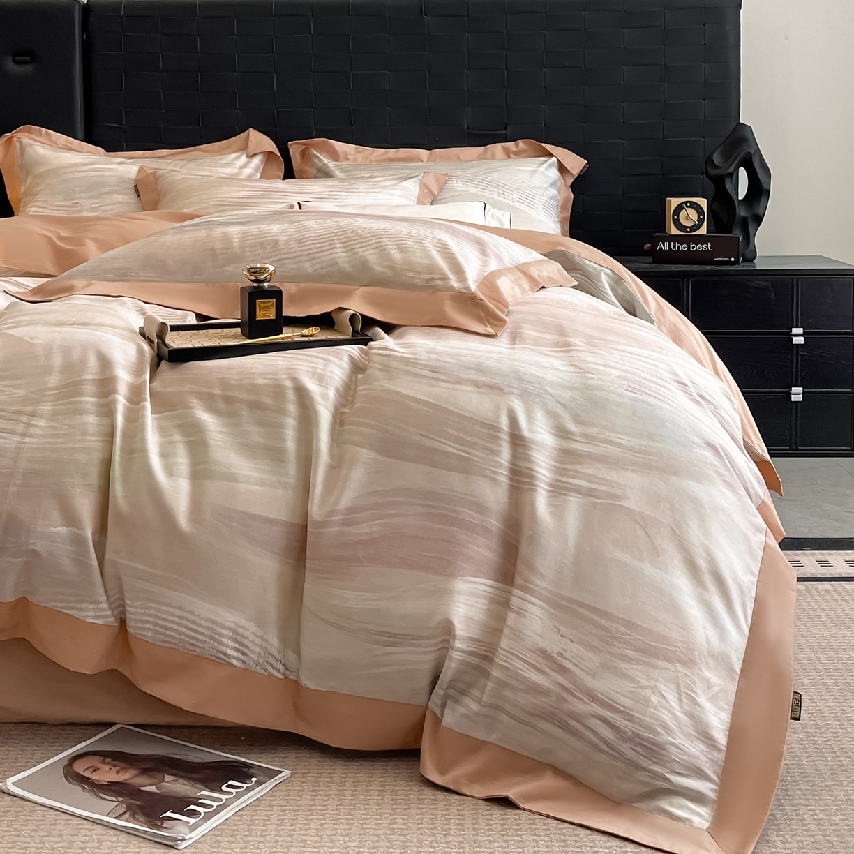 91家纺网 家纺一手货源 找家纺 （总）置顶家纺 2026春夏新款数码印花亲肤棉系列四件套-瓦伦西亚