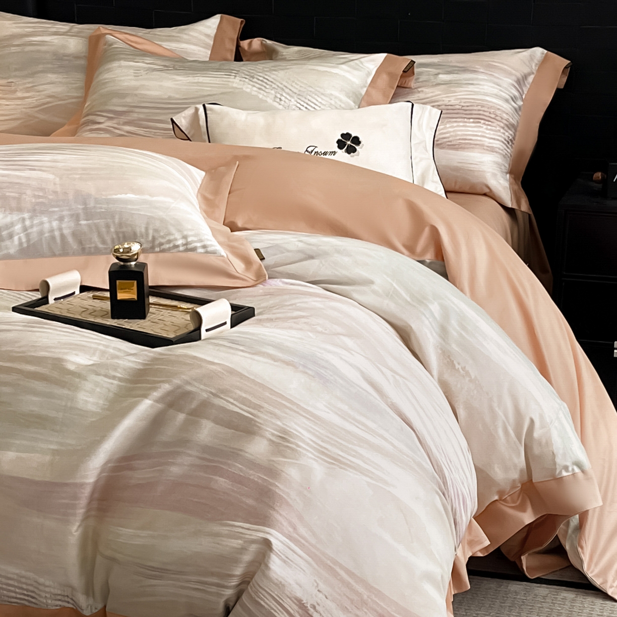 91家纺网 家纺一手货源 找家纺 （总）置顶家纺 2026春夏新款数码印花亲肤棉系列四件套-瓦伦西亚