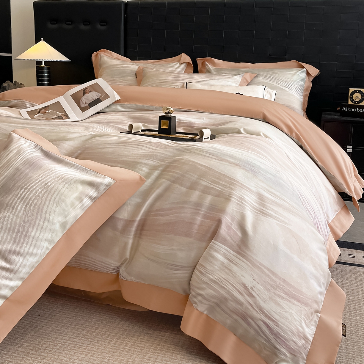 91家纺网 家纺一手货源 找家纺 （总）置顶家纺 2026春夏新款数码印花亲肤棉系列四件套-瓦伦西亚